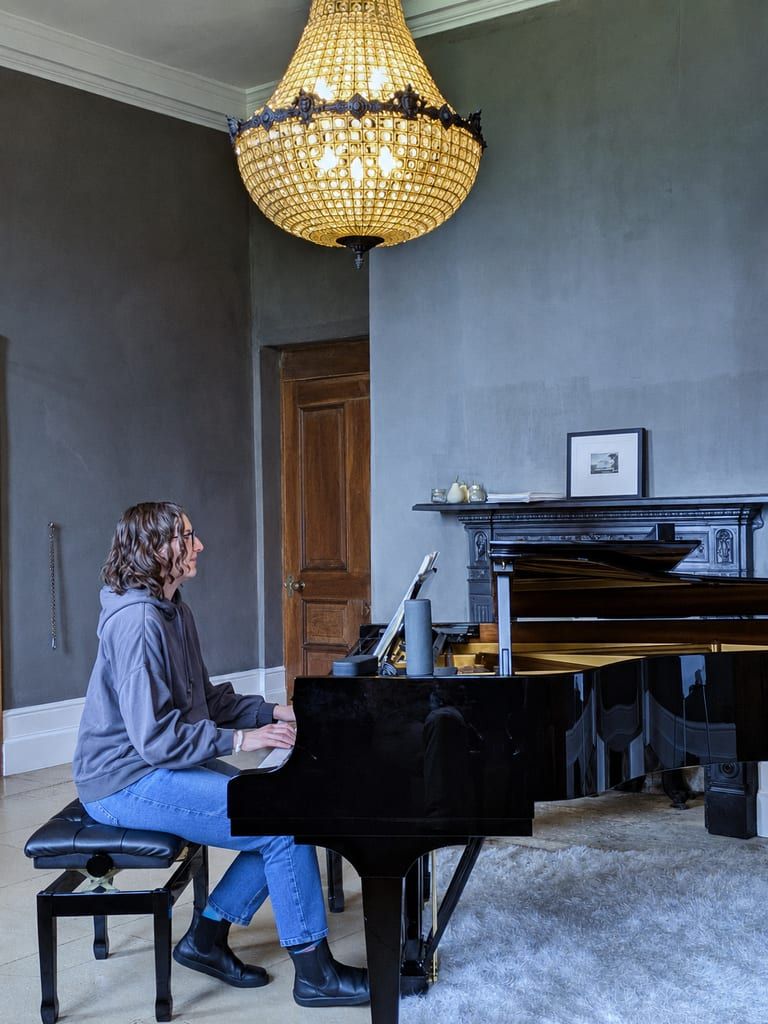 Ellen at the piano